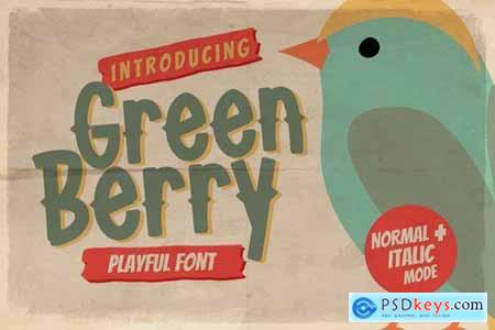 Green Berry - Unique Playful Font