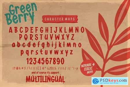 Green Berry - Unique Playful Font