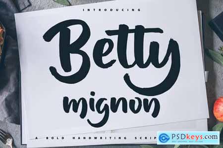 Betty Mignon Bold Handwriting Script Font