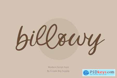 Billowy - Handwritting Script Font