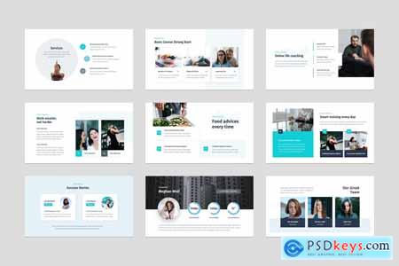 Health Coaching Powerpoint, Keynote and Google Slides Template