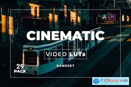 Bangset Cinematic Pack 29 Video LUTs A39GA54