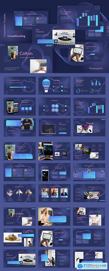 Crowdfunding Powerpoint, Keynote and Google Slides Template