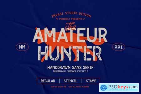 Amateur Hunter - Handdrawn sans