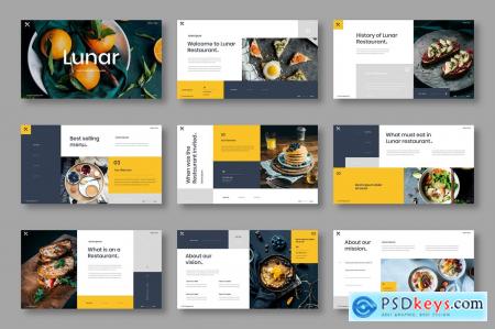 Lunar  Food Business Powerpoint, Keynote and Google Slides Template