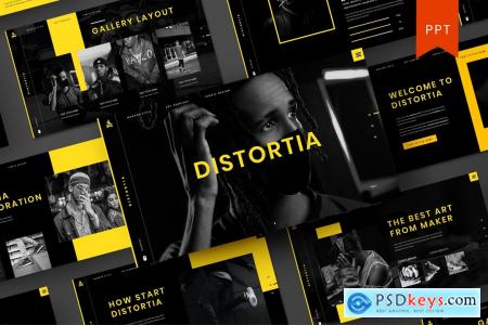 Distortia  Business Powerpoint, Keynote and Google Slides Template