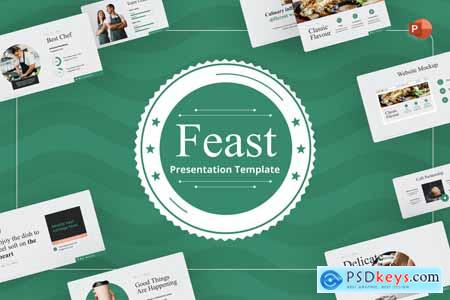 Feast Food PowerPoint Template FL9ULZ6