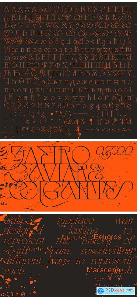 Galipos Typeface (Latin + Cyrillic)