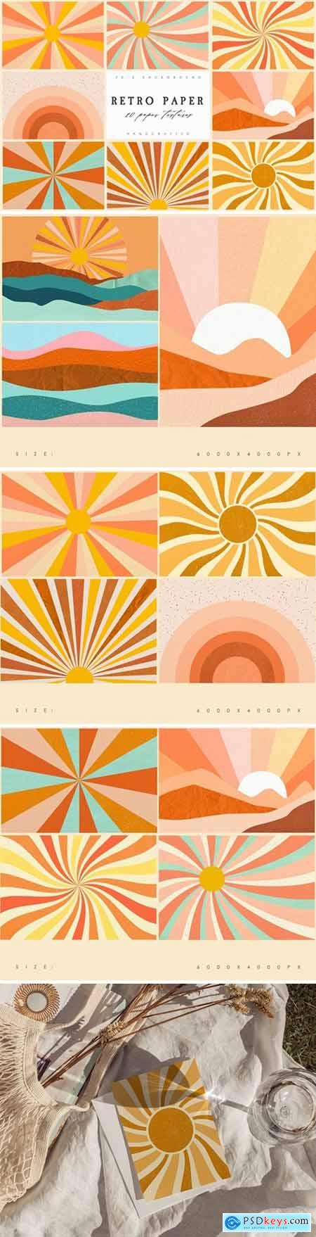 Retro Groovy Paper Backgrounds