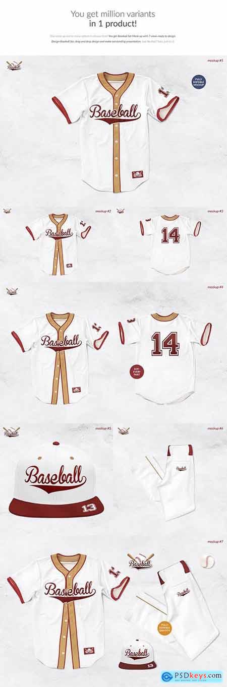 Baseball Clothing Set Mock-ups 6416975