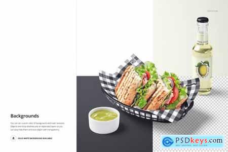 Food Safe Paper Mockup (sandwich) 6391852