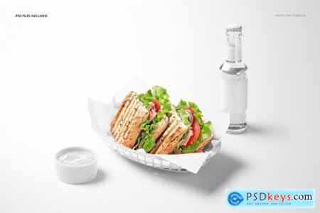 Food Safe Paper Mockup (sandwich) 6391852