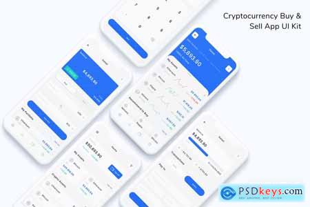 Cryptocurrency Buy & Sell App UI Kit J8XYAU5