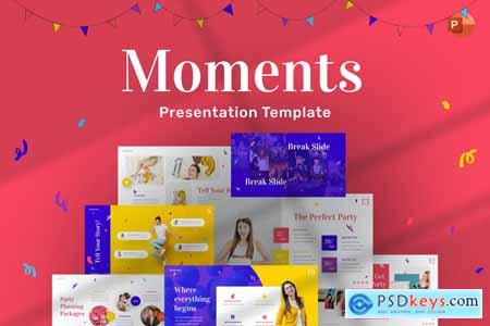 Moments Creative Party Planner PowerPoint Template 8VT7ETQ