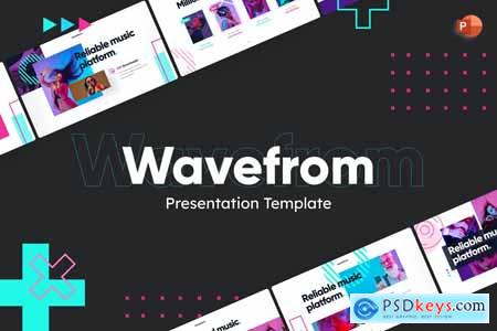 Waveform Music PowerPoint Template PGYE5UL