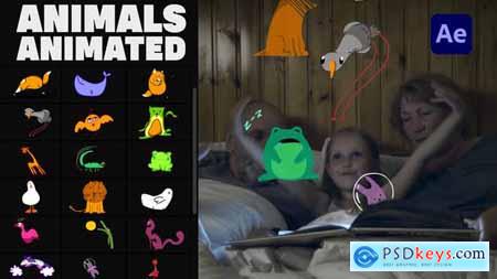 Animals Animated Stickers Pack - After Effects 33730526