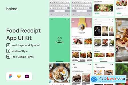 Food Receipt App UI Kit