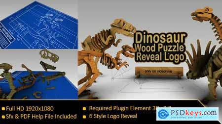 Dinosaurus Wood Puzzle Reveal Logo 20945150