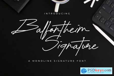 Balfontheim Signature - Monoline Signature Font