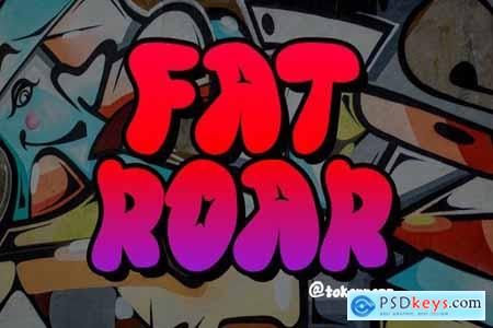FAT ROAR- Cartoon Graffiti font