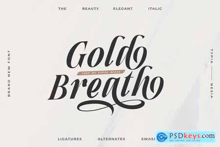 Gold Breath - Vintage Elegant Italic Calligraphy