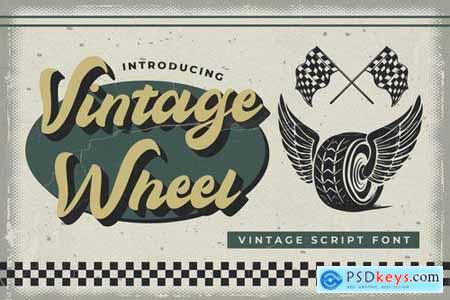 Vintage Wheel  Vintage Script Font