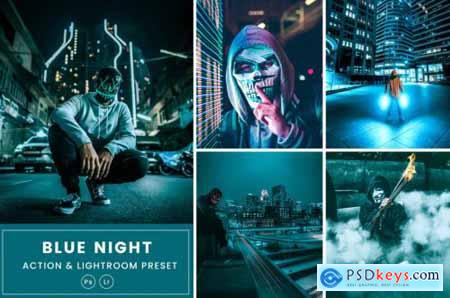 Blue Night Action & Lightrom Presets
