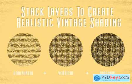Vintage Engrave Pattern for Ps, Ai and Procreate
