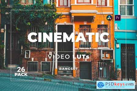 Bangset Cinematic Pack 26 Video LUTs 98DNVLJ