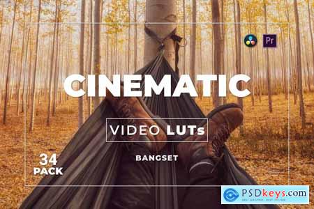 Bangset Cinematic Pack 34 Video LUTs QWAPWRA