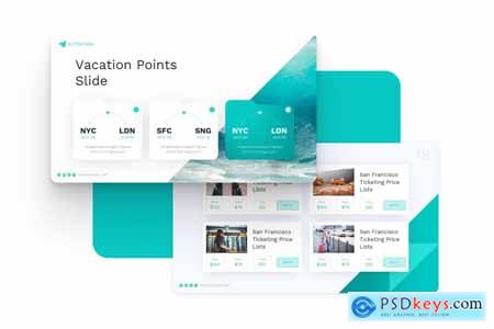 Flycation Vacation PowerPoint Template AJV3US2
