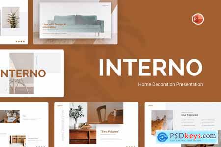 Interno Home Decoration PowerPoint Template 2VEM9WK
