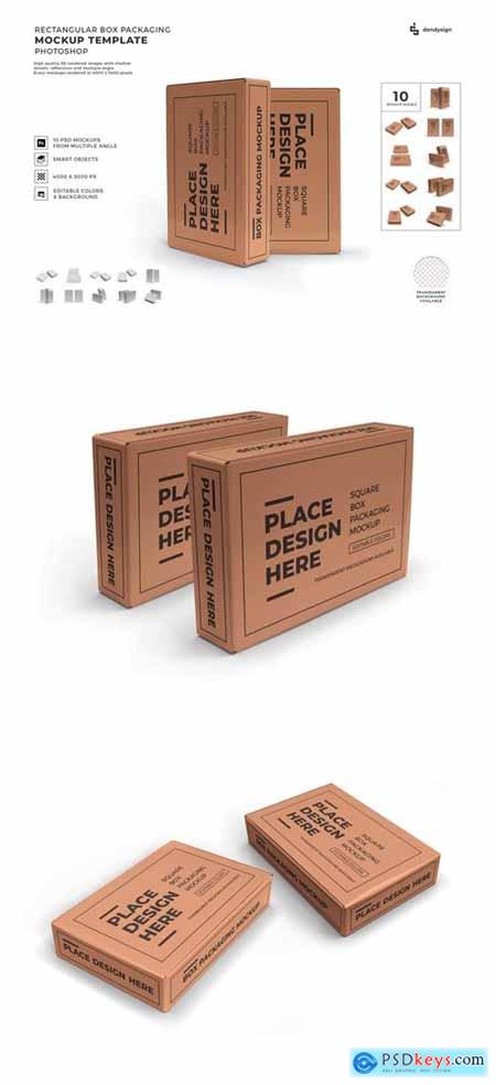 Box Packaging Mockup Template Set Vol 2