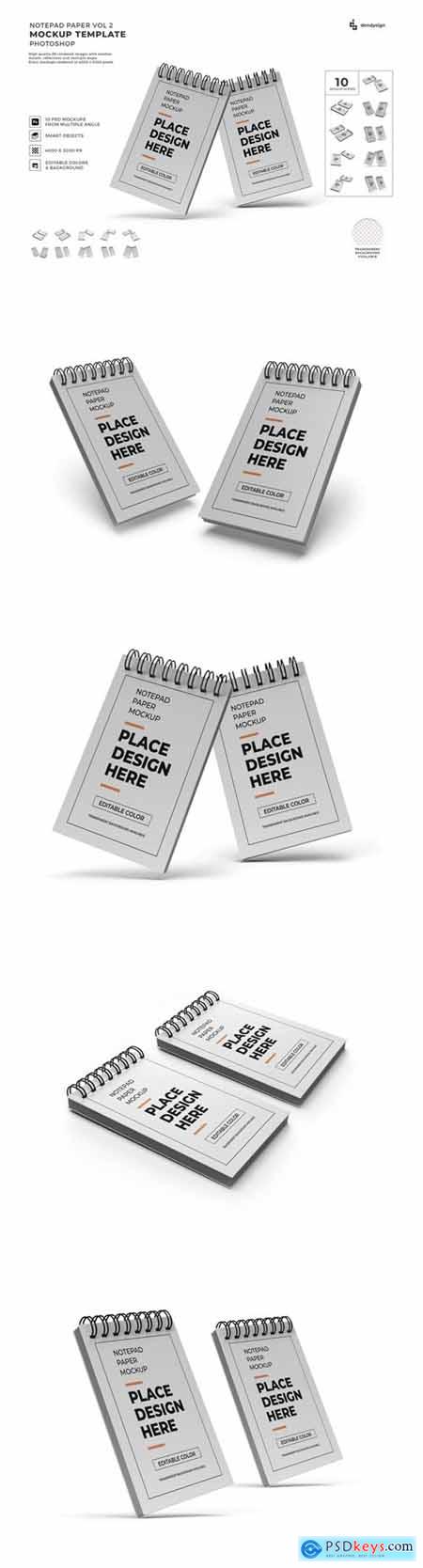 Notepad Paper Mockup Template Set Vol 2