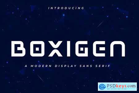 BOXIGEN - Tech Font