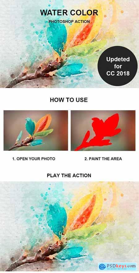 Water Color Photoshop Action 21211185