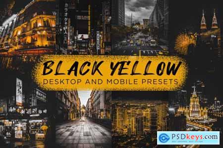 6 Black Yellow Lightroom Presets 6350924