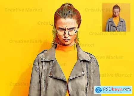 Cartoon Oil Effect PS Action 6490144
