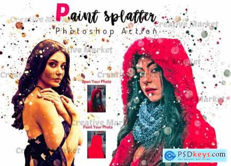 Paint Splatter Photoshop Action 6475081