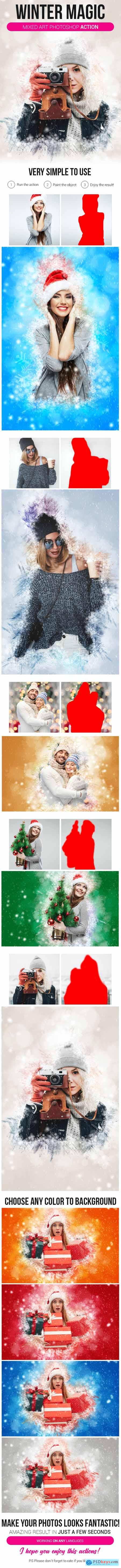 Winter Magic Mixed Art Photoshop Action 21156130