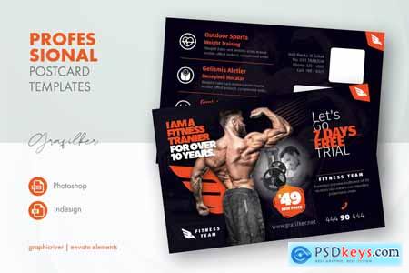 Fitness Time Postcard Templates YLQ2D83