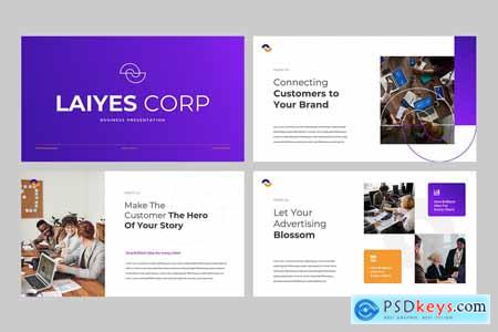 LAIYES - Business Pitch Deck Powerpoint, Keynote and Google Slides Template