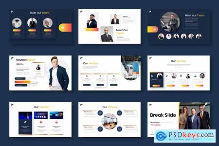 Neutron  Business Powerpoint, Keynote and Google Slides Template