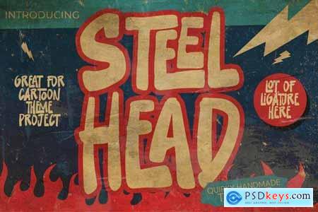 Steelhead - ligature cartoon font