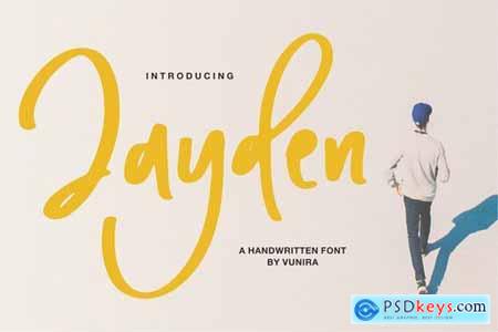 Jayden A Handwritten Font
