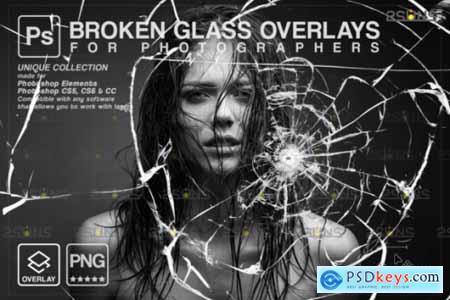 Broken Glass Photoshop Overlay
