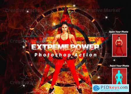 Extreme Power Photoshop Action 6499612