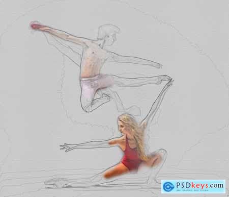 Technical Sketch Photoshop Action 20964699