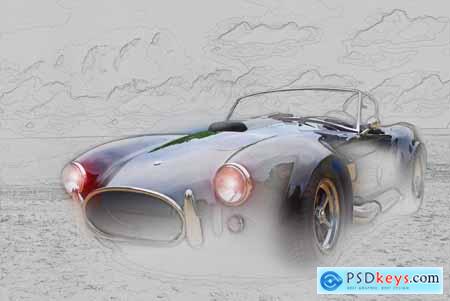 Technical Sketch Photoshop Action 20964699