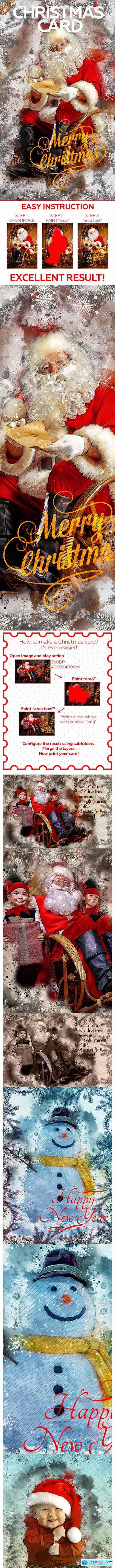 Christmas Card Photoshop Action 21041258